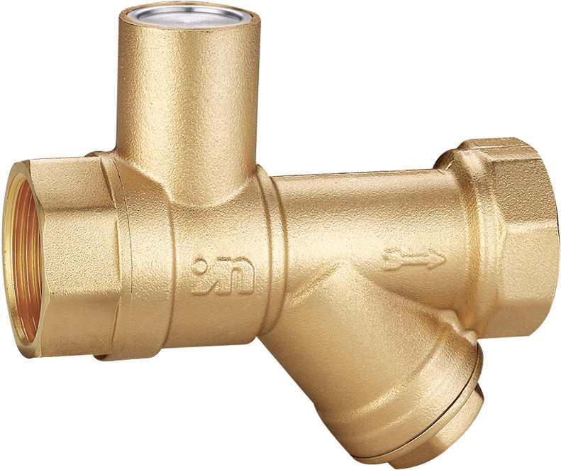 1103 Straight Way Magnetic Lockable Brass Valve Quarter Turn Ball Type Sizes 3/4", 1", 1-1/4" with Filter Function
