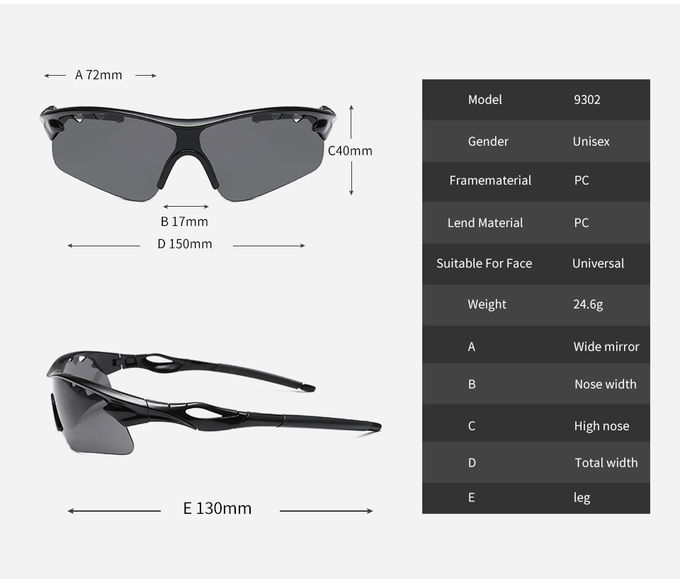 Outside Cycling Polarized Sports Sunglasses 4 Interchangeable Lenses