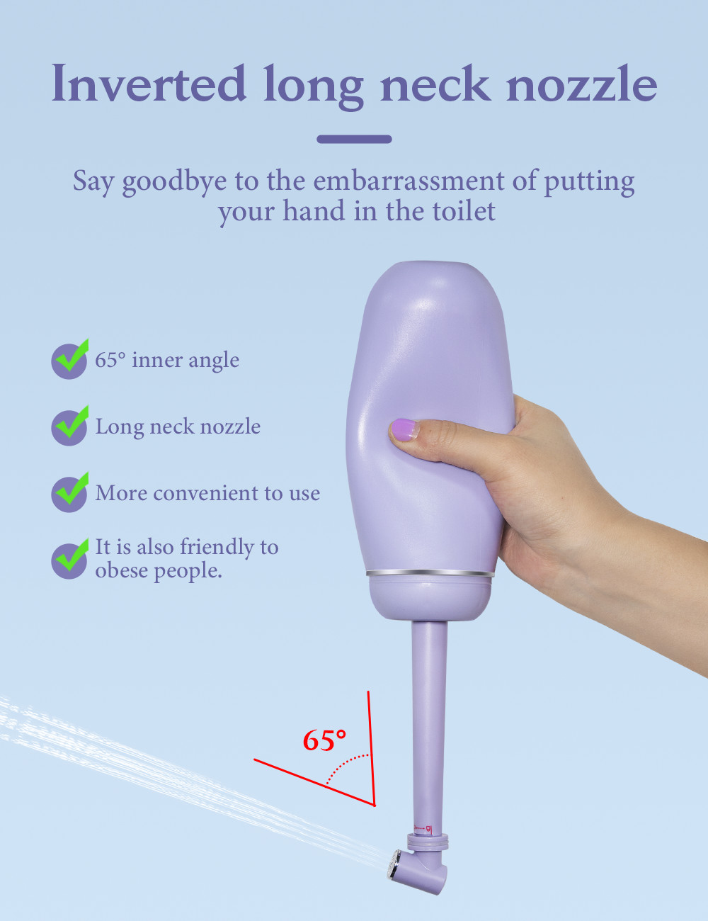 Compact White Portable Bidet With 380ML Water Capacity 7.5KG Lightweight ABS EVA PP