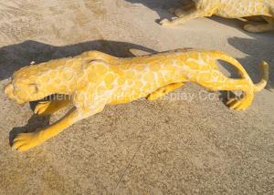 China Decorative Fiberglass Animal Statues Customized Fiberglass Leopard Sculpture wholesale