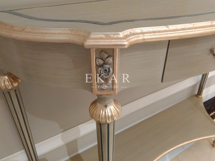 Art deco console table mirrored console table antique apricot console table FH-108