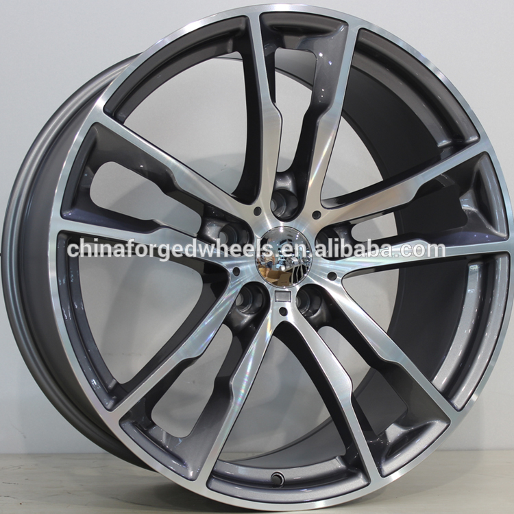 Staggered Rims With PCD 5-120 For BMW X5 X6/ Gun Metal Machined Customized 20 Inch Forged Alloy Wheel Rims