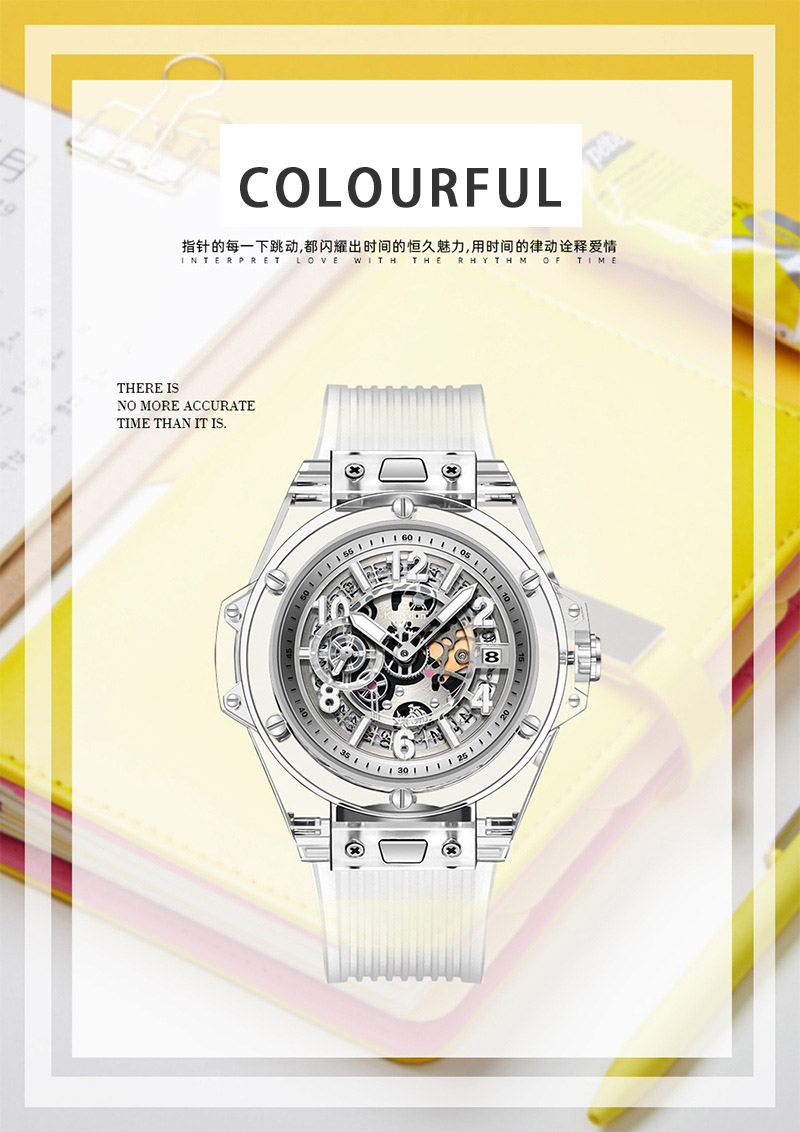 Details of Japanese movement crystal watch 1