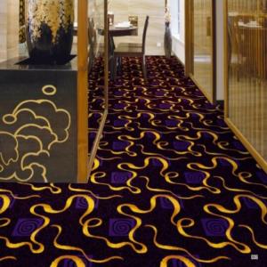 China Restaurant Flexible PVC Flooring Jacquard Style Anti - Slip Feature wholesale