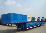 Heavy Equipment Delivery Lowboy Semi Trailer 4 Axle 80tons Top Flange Thickness