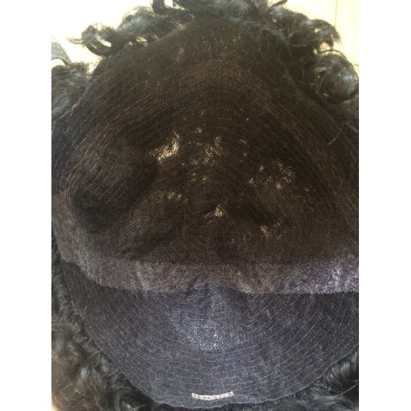 130% Density Naturally Black Hair Toupee Hairpieces For Women