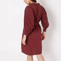 Long Sleeve Ladies Dress Button Front Knee Length Dress for Women Clothing Manufacturers Elegant Custom Logo Lapel Shirt Dresses