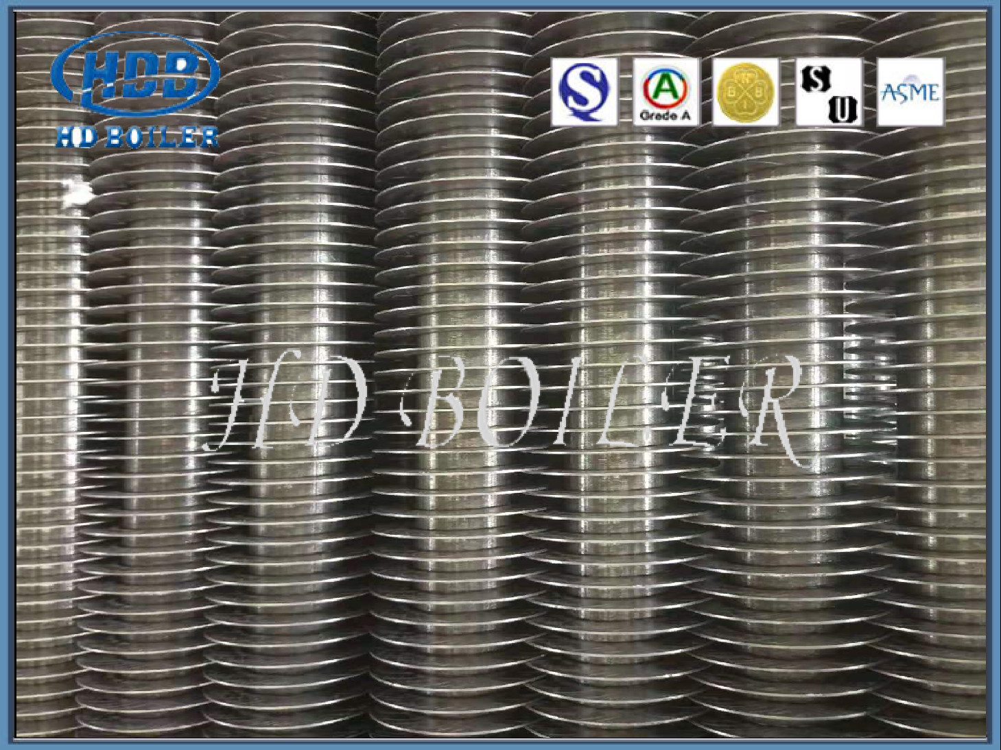TUV Auto Welding Spiral Boiler Fin Tube Heat Exchanger High Frequence