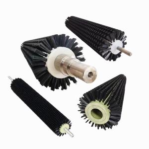 China Industrial Nylon Bristle Cylindrical Cleaning Brushes For Fruit Vegetable Conveyor Belts wholesale