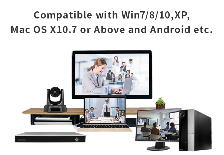 USB PTZ Conference Camera with 10X Zoom for Skype Video Conferencing