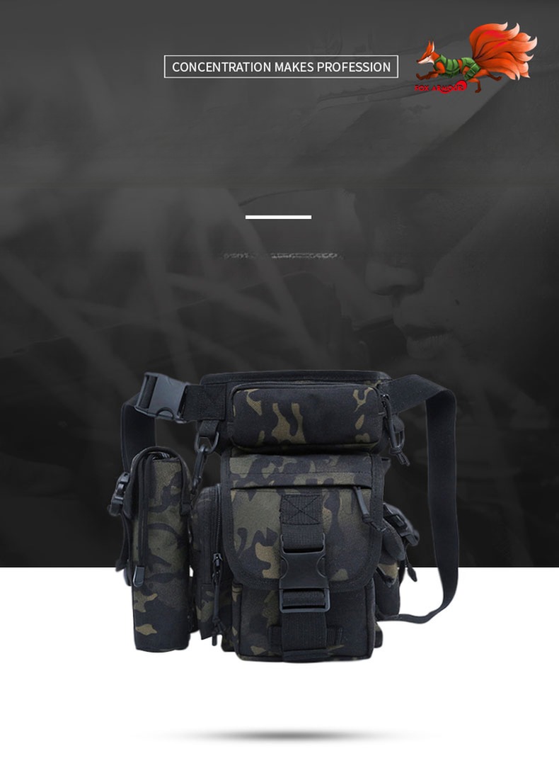 600D Nylon Outdoor Training Leg Bag Backpack For Camping with Nylon Lining Material