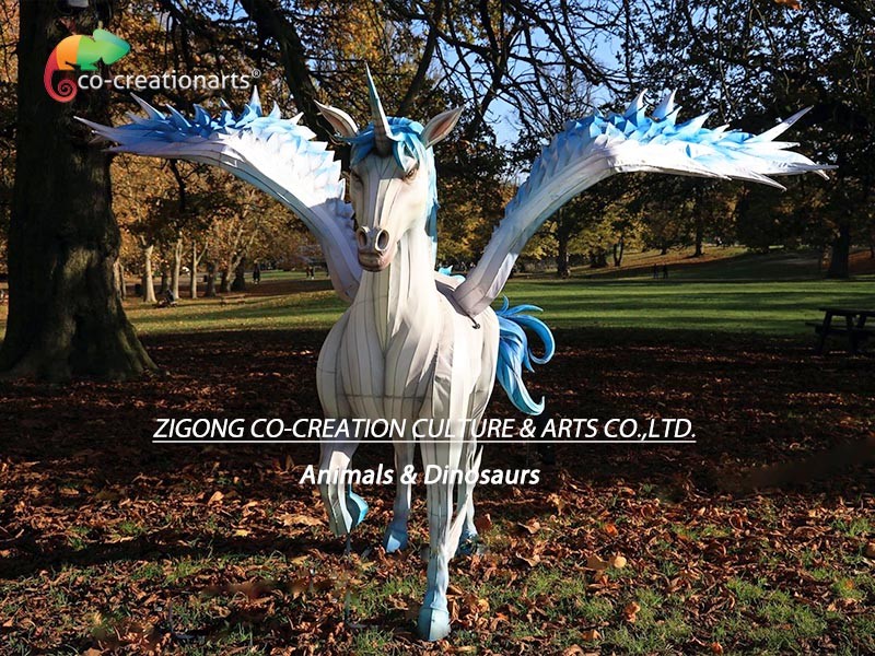 Western Mythical Creature Unicorn Lantern Colorful Outdoor Lanterns 110V 220V