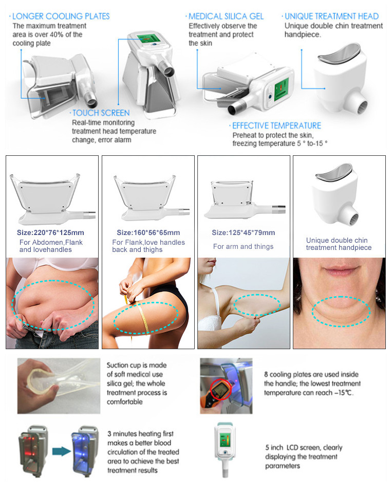 2018 newest  freeze fat body slimming 4 handles cryolipolysis 