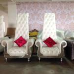 80*75*182cm King Royal Throne Chair High Back Sofa Wedding Beauty Salon