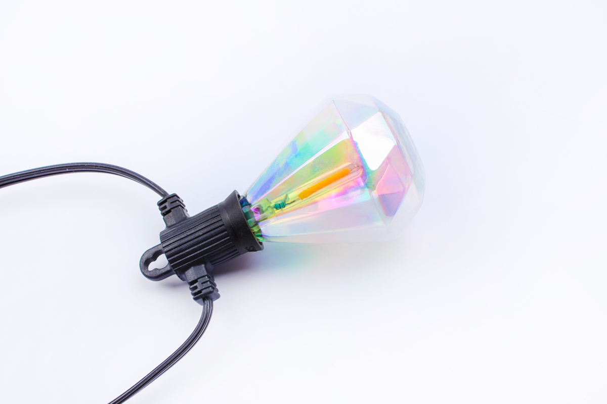 Solar Powered Power Efficient Dimmable LED Christmas Decor Dimmable Light String Plastic Shatterproof Bulb Waterproof IP65