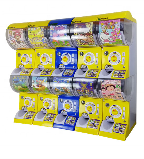 Coin Operated Arcade Claw Machine , Gashapon Dispenser Display Plastic Capsule Toy Vending Machine