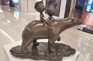 China Decorative Home Indoor Small Bronze Sculpture 0.5m Length on sale