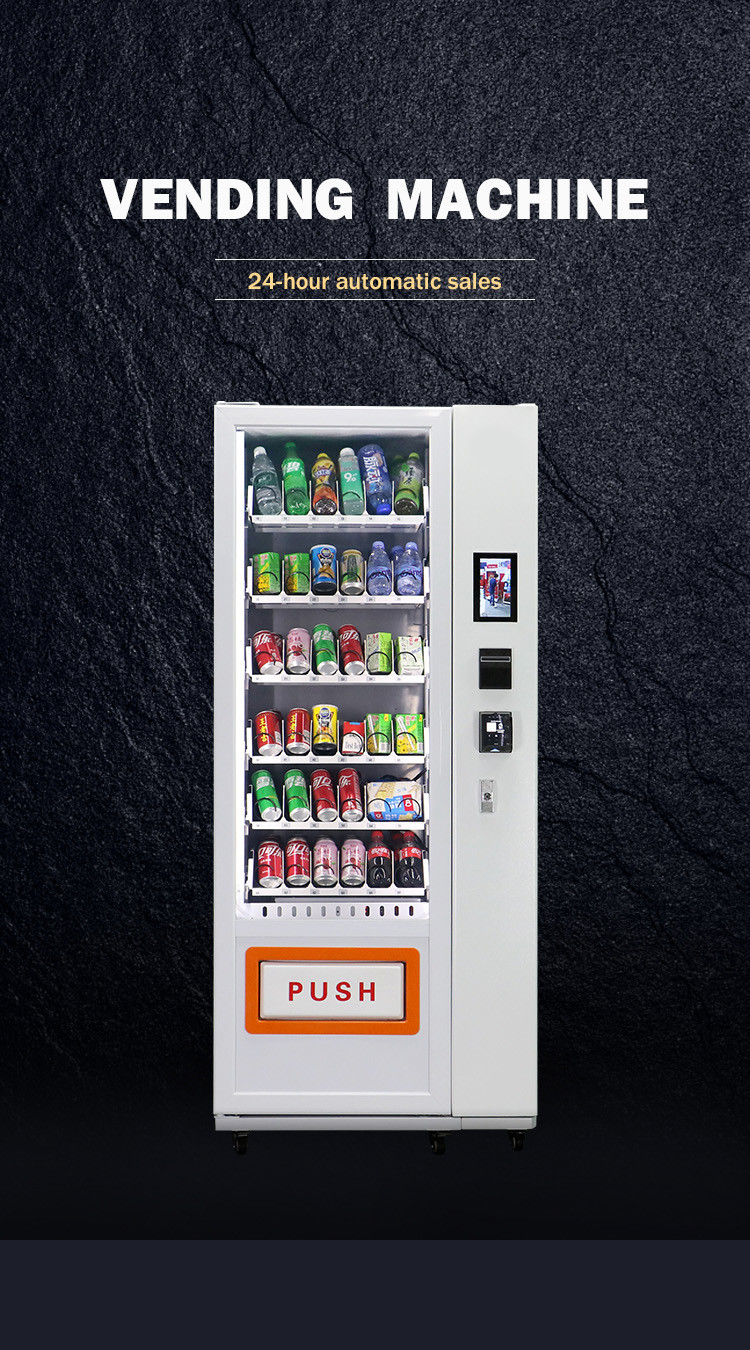 Custom Automatic Distributor Automatique Combo Beverage Cans Bottles Drinks And Snacks Vending Machine