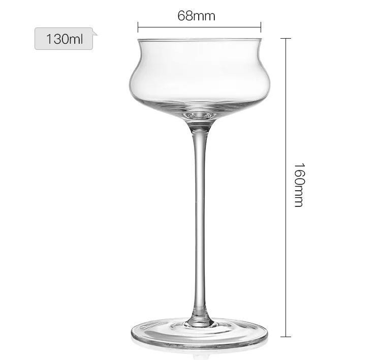Ultrathin Custom Clear Cocktail Glass Hand-Blown Bar Accessories