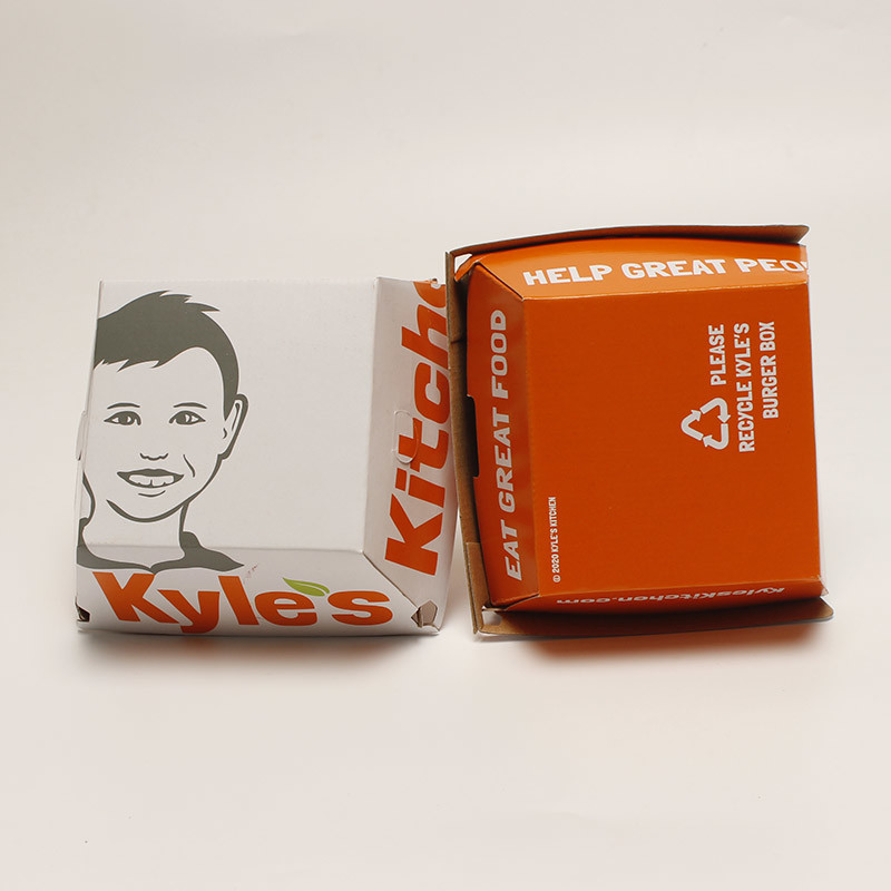 Recyclable Fried Chicken Packaging Boxes Burger Paper Take Out Containers