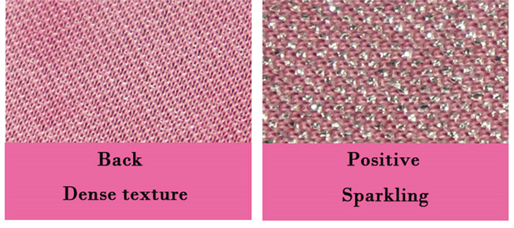Bright Pink Shiny Stretch Sequin Knit Fabric 40gsm Lurex Metallic Fabric