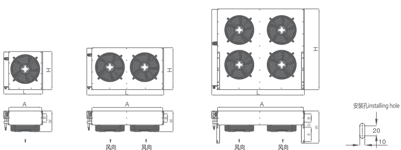 Refrigeration Cold Room Condenser Evaporator For Industrial Cool Room