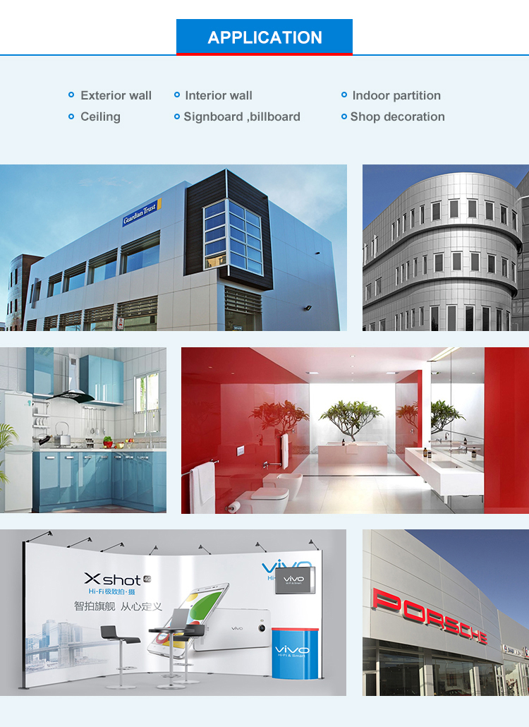 2mm Fireproof Aluminium Composite Panel Wall Cladding Fluorocarbon Alloy 1100