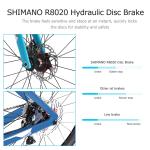 Double Disc Brake KOOTU Road Bike , T800 Carbon Black And Blue Road Bike