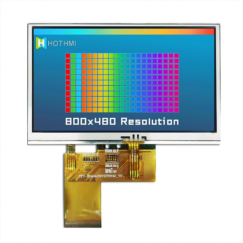 3.3V Resistive LCD 4.3 Inch , 800x480 LCD TFT 4.3 Inch TFT-H043A10SVIST5R40