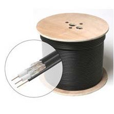 Non Plenum CM Dual RG6 Quad Shield Coaxial Cable 18 AWG CCS Conductor 75 Ohm