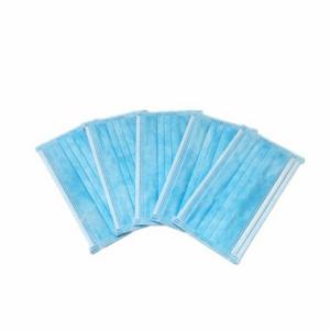 China Foldable Disposable Face Mask Non-Woven 3 Ply Disposable Blue Face Mask Earloop wholesale