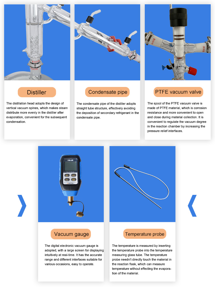 Glass Cbd Oil 5L Short Path Distillation Equipment