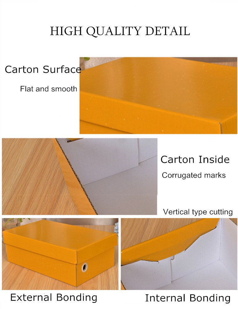 Shockproof Shoe Box Paper Packaging , Dustproof Heavy Cardboard Boxes With Lids