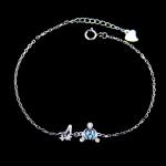 Fashionable Woman Silver Cubic Zirconia Bracelet OEM ODM Offer Design