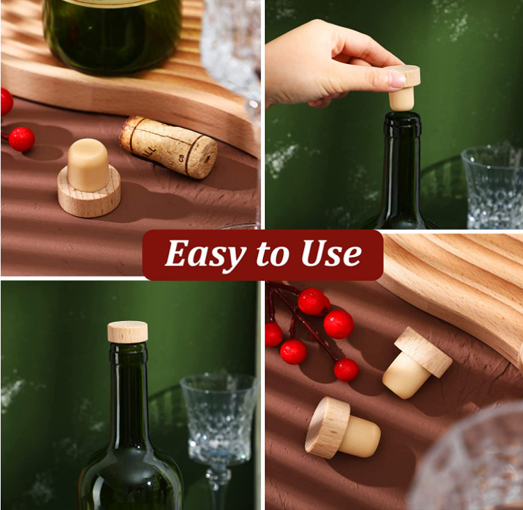 Custom T-shaped Reusable Wine Corks for Wine Stoppers Acceptable Customer's Logo
