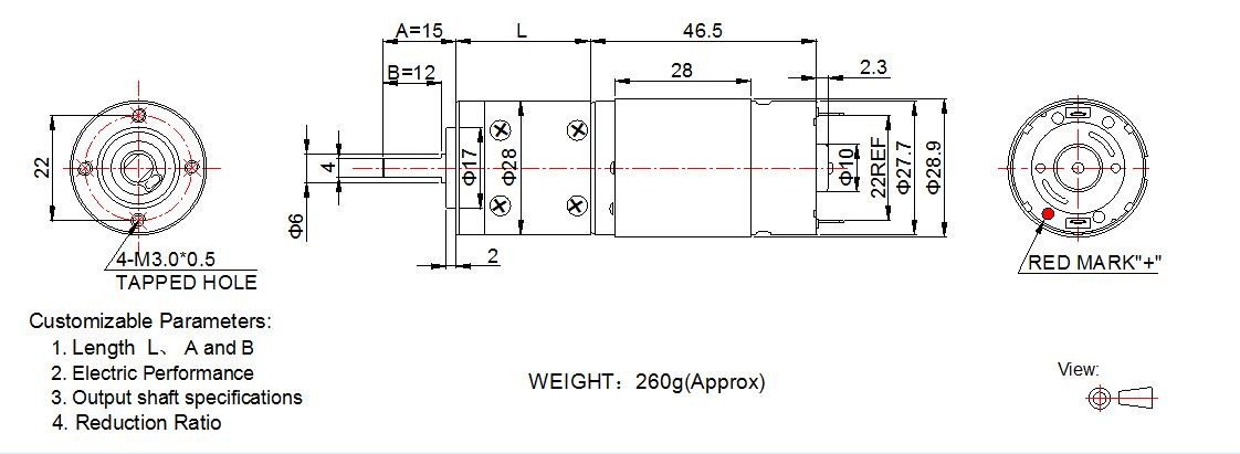High Torque Hobbed 28mm Planetary Gearbox 12v 24v dc planetary gear motor for electric curtains