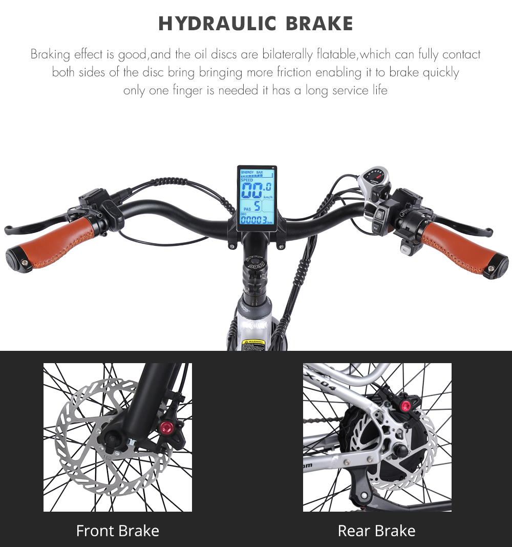 48V 17.5AH LG Battery Retro Electric Bike With Front Suspension 1000W Motor Power