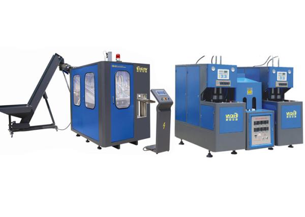 Blue Plastic Water Bottle Making Machine , PET Blow Molding Equipment Easy