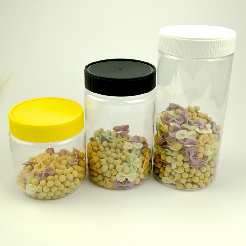 Wide Mouth 450ml Plastic Food Storage Jars For Tea Coffee