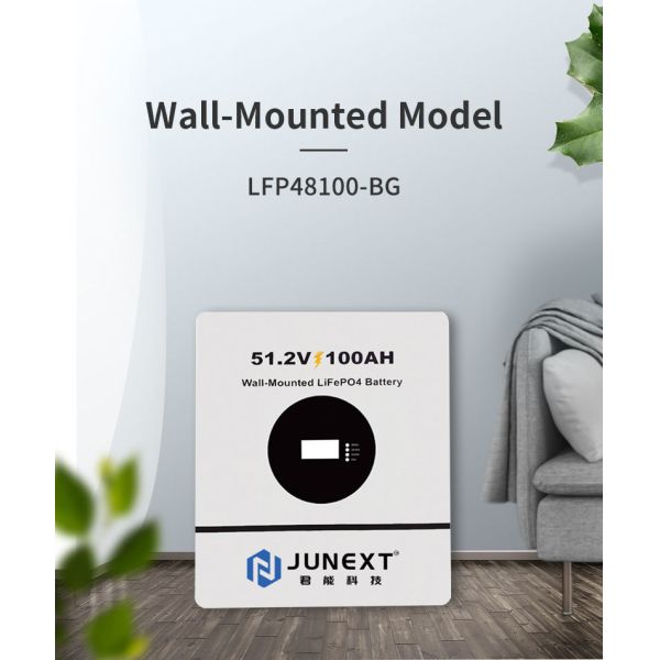 LiFePO4 Wall Mounted Battery with RS485 RS232 Communication and IP20 Rating for Solar Energy Storage