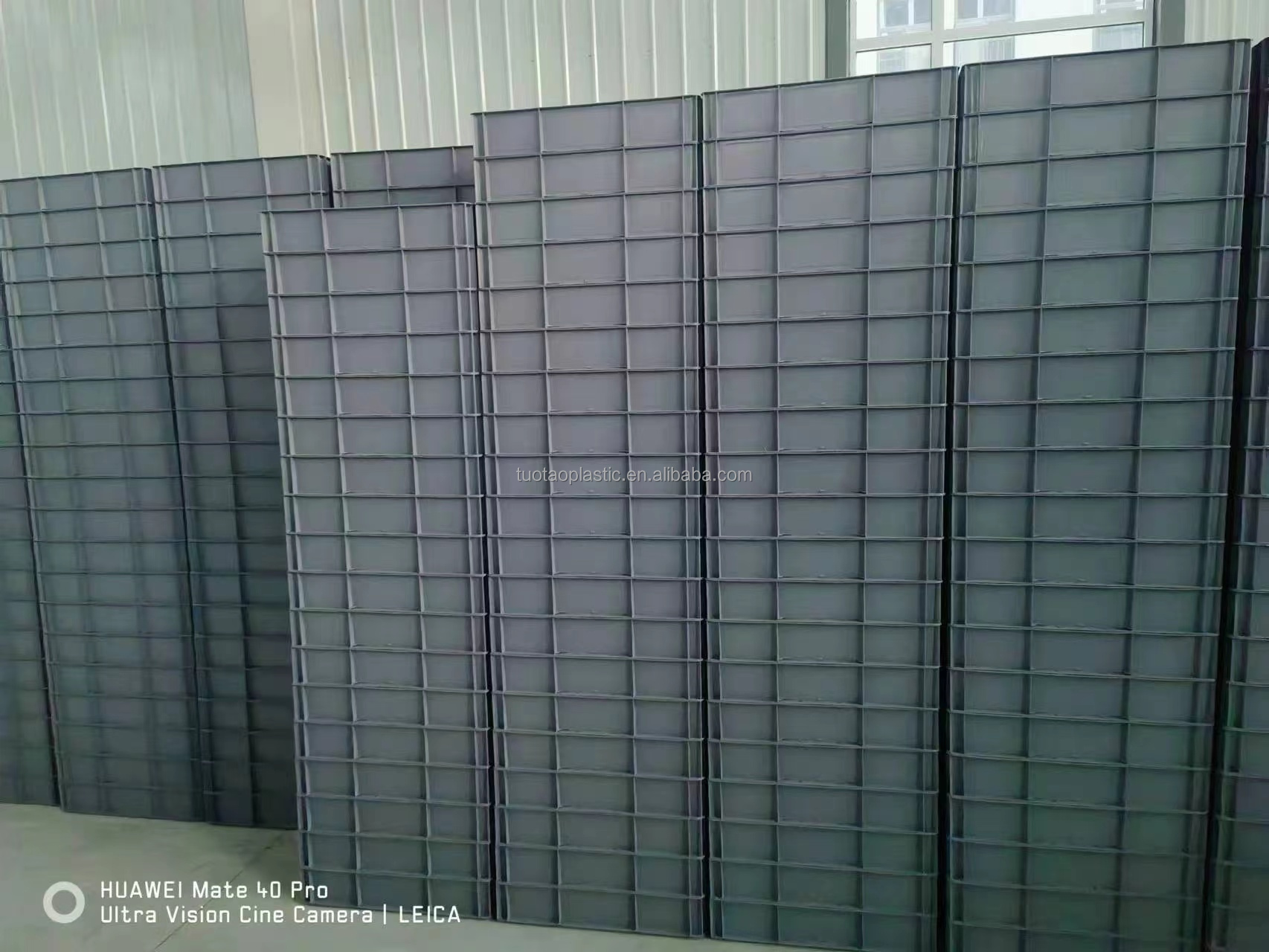 60L Plastic Crates Turnover Logistic Box with Lid Production Time 7-25 Days Foldable