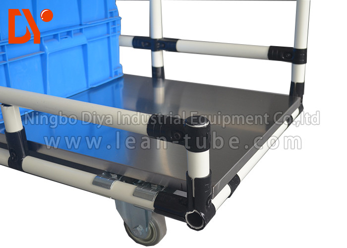 Connected Pipe Portable Tool Cart , Tool Push Cart With Steel Plate Extrusion