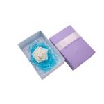 Paper Gift Box Packaging / Wedding Flowers Gift Purple Gift Box White Bow