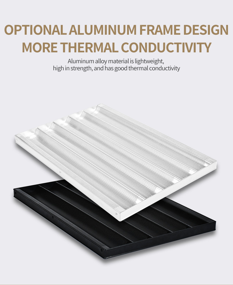 Baguette Baking Mold Non-Stick Perforated Sandwich French Bread Roll Pan Mould
