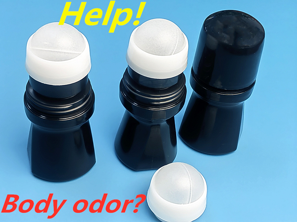 Unique Shape S Curved Shape Round Bottom Black Lip Tint Roller Bottle Perfume Container Lip Gloss Roll on 50ml Plastic Roll on Bottle