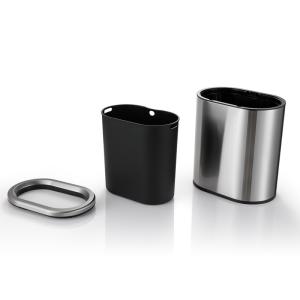 China 12L Rustproof Stainless Steel Bathroom Trash Can wholesale