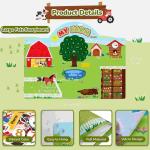 Farm Animals Felt Story Board Set, 3.9 Ft 99 Pcs Preschool Farmhouse Barnyard