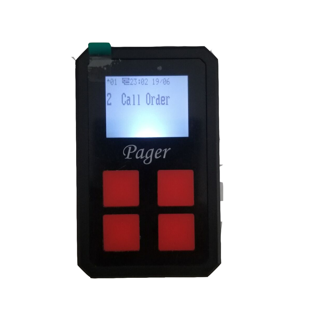 wireless remote control 138-930 MHz small card pager with water resistant and easy charging