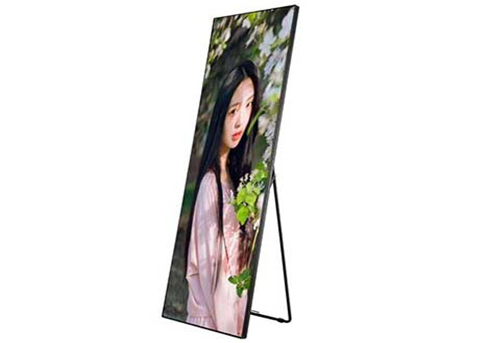 P2.5mm Led Poster Display Floor Stand 1500 Nits Brightness Hd Image