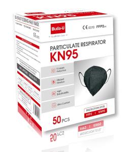 China Nonwoven Black KN95 Face Mask , KN95 Respirator Mask , Protection Level at KN95 wholesale